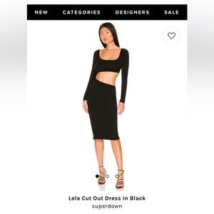 superdown lola cut out Dress Black